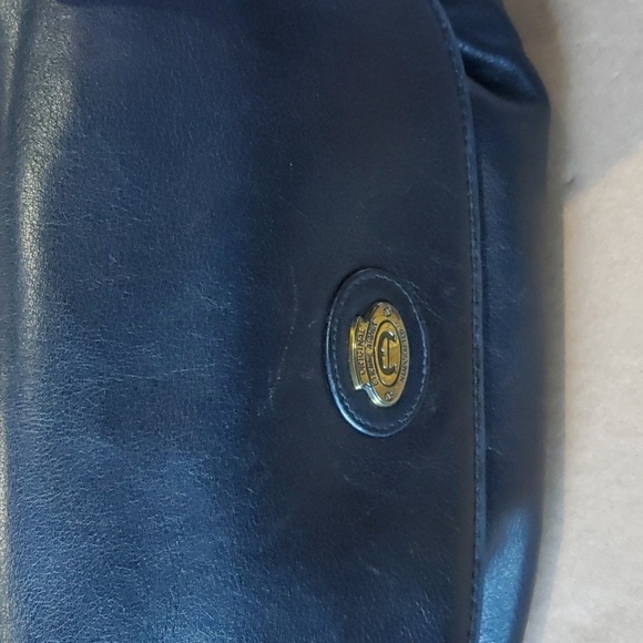 Etienne Aigner Vintage navy leather shoulder handbag 4 compartments - Picture 15 of 15